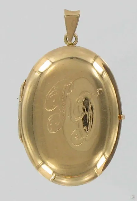 Medaljonki kaiverrettu 585 paino 4,0g Vikt: 4   g