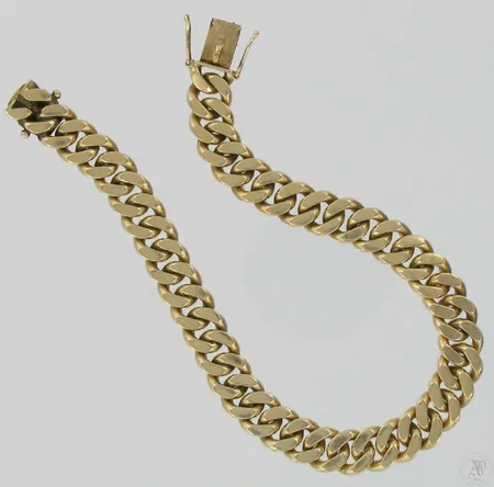 Panssariranneketju pituus 22cm, 585 paino 54,2g leimalla AO Vikt: 54,2 g