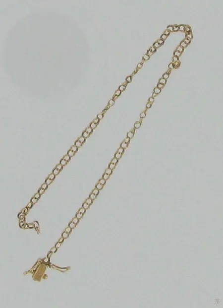 Bismarck ranneketju, poikki, pituus 19,5cm, 585, paino 1,9g