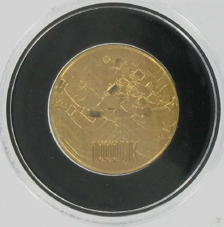 Kultaraha 1000mk suomi-75v. 900 paino 9,0g