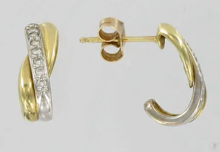 Timanttikorvakorut 14xn.0.005ct, 585, paino 2,8g Vikt: 2,8 g