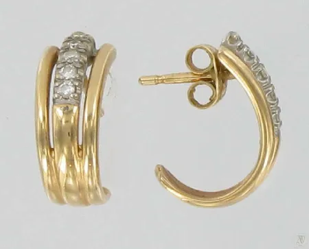 Timanttikorvakorut 8xn.0.01ct, 585, paino 3,2g Vikt: 3,2 g
