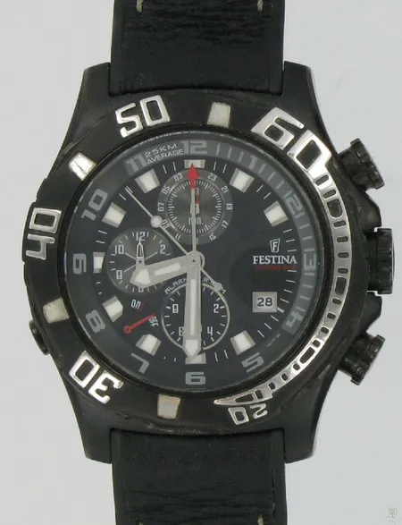 1 rannekello festina chrono bike, kehä löystynyt, paristo loppu