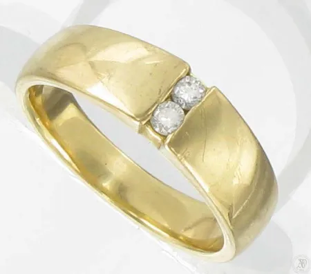 Timanttisormus kaivertamaton, koko 2xn.0,05ct, koko 16¾, 750, paino 6,0g Vikt: 6   g