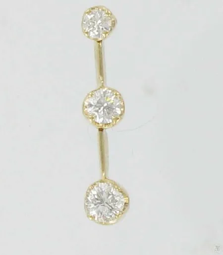 Timanttiriipus 1xn0,09, 1xn.0,15ct, 1xn0,20ct, 585 paino 1,5g Vikt: 1,5 g