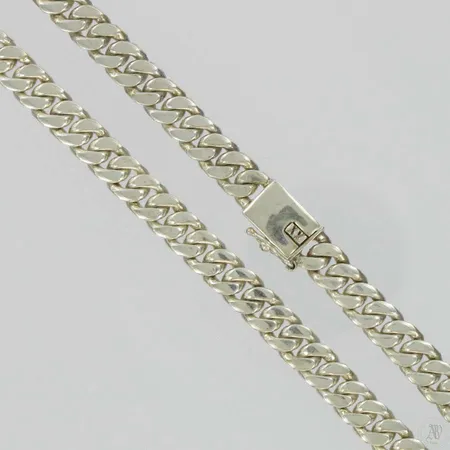 Hopeinen panssarikaulaketju, pituus 55cm, 925, paino 90,2g Vikt: 90,2 g