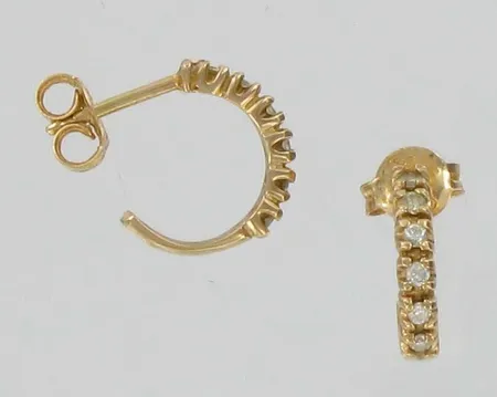 Timanttikorvakorut 12xn.0,005ct 585 paino 2,0g Vikt: 2   g