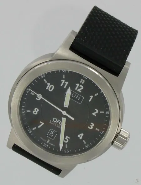 Miesten teräsrannekello Oris automatic, 7534/26-85756, kumi ja nahkarannekkeet, laatikko