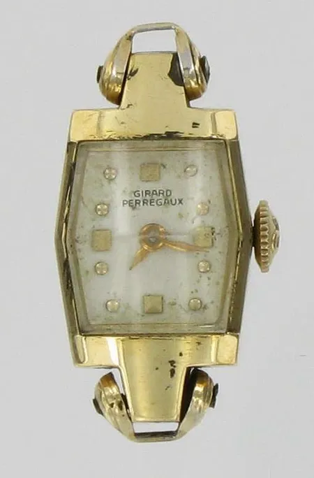 Naisten rannekello Girard-Perregaux, taulu ja lasi viallisia, 585br, paino 8,3g Vikt: 8,3 g