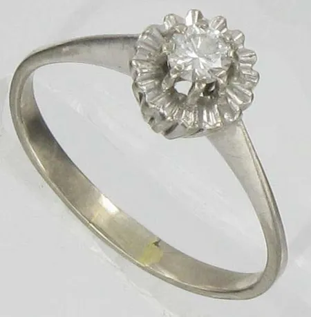 Timanttisormus vk 1xn.0.20ct, koko 18¼, kaivertamaton, 750, paino 2,1g Vikt: 2,1 g