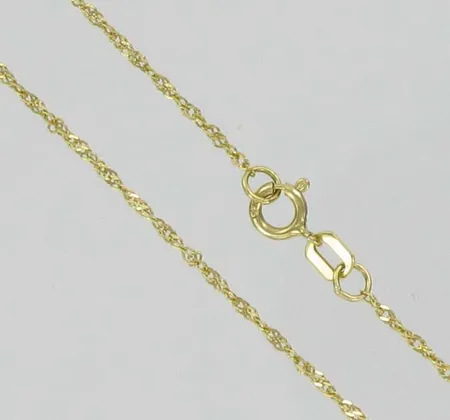 Kaulaketju singapore, pituus 45cm, 585, paino 1,0g Vikt: 1   g