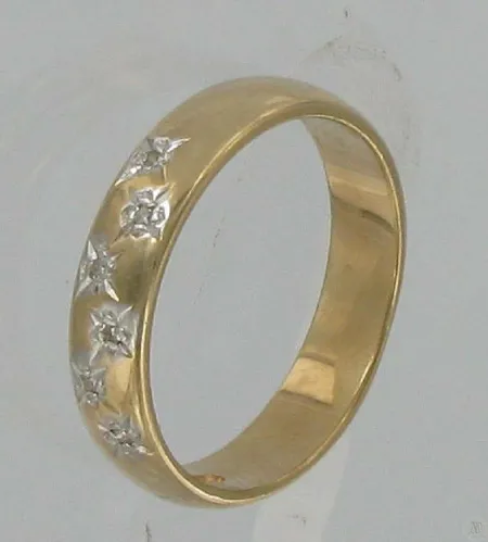 Timanttisormus 6xn.0,005ct, kaivertamaton, koko 16½, 585, paino 3,0g Vikt: 3   g