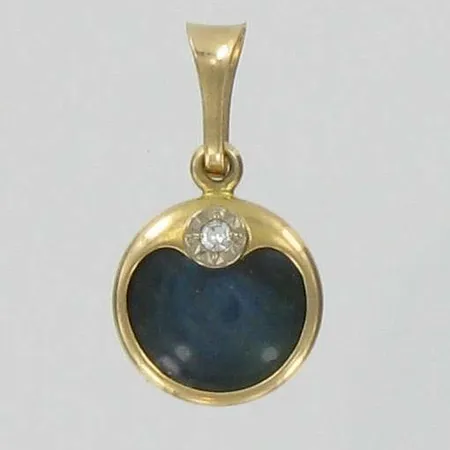 Spektroliittiriipus timantilla, 1xn.0.01ct, 585br, paino 1,2g Vikt: 1,2 g