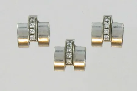 3 Timanttiriipusta 12xn.0,005ct 585vk paino 3,4g Vikt: 3,4 g