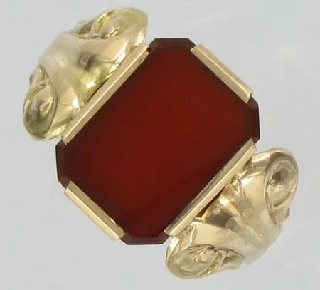 Kivisormus kaivertamaton, koko 22½, 585br, paino 8,3g Vikt: 8,3 g