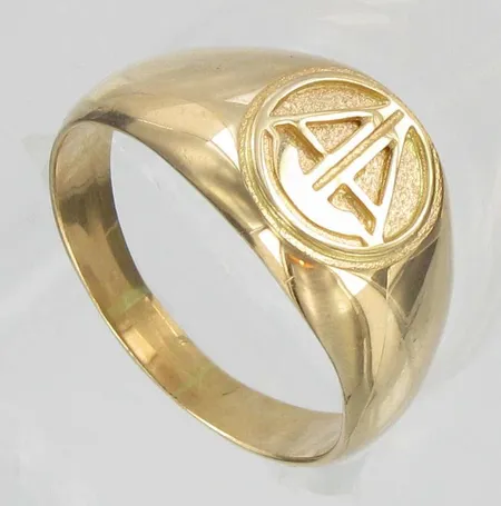 AA-kantasormus, kaivertamaton, koko 24, 585, paino 16,1g Vikt: 16,1 g