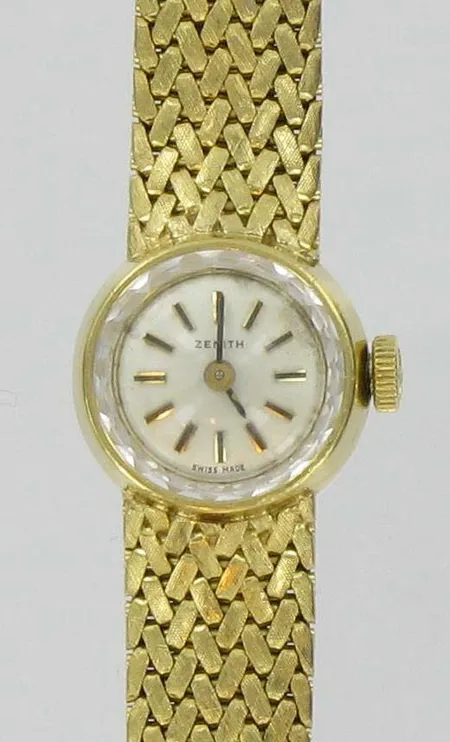 Naisten kultarannekello Zenith kultarannekkeella, mekaaninen, 750br, paino 33,6g Vikt: 33,6 g