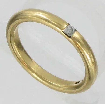 Timanttisormus 1xn.0.05ct viallinen, koko 17½, 750, paino 5,0g Vikt: 5   g