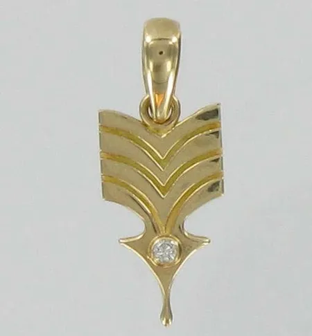 Timanttiriipus 1xn.0.02ct, korkeus 2,0cm, 585, paino 1,2g Vikt: 1,2 g