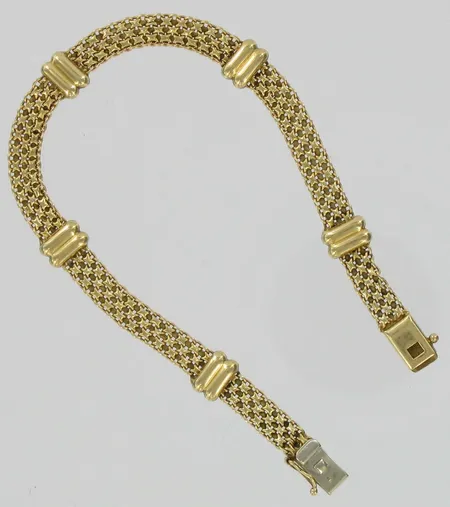 Ranneketju, pituus 19,0cm, 585, paino 9,1g Vikt: 9,1 g