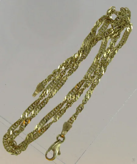 Kaulaketju, pituus 43,0cm, 585, paino 3,8g Vikt: 3,8 g