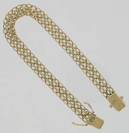 X-lenkkiranneketju, pituus 19,5cm, 585, paino 9,5g Vikt: 9,5 g