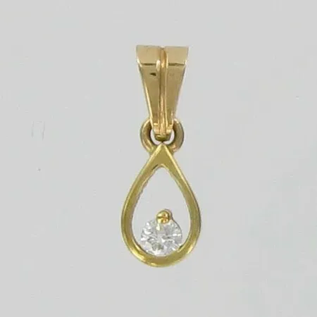Timanttiriipus 1xn.0.10ct, korkeus 1,7cm, 750, paino 1,0g Vikt: 1   g