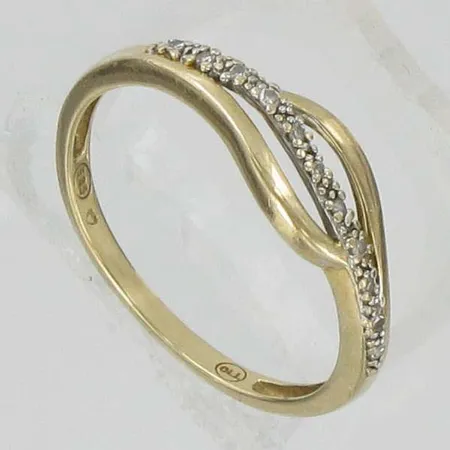 Timanttisormus 11xn.0.005ct, kaivertamaton, koko 18½, 585, paino 1,6g Vikt: 1,6 g