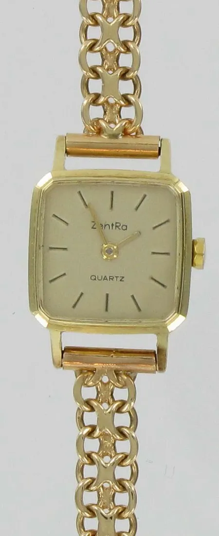 Naisten kultarannekello Zentra quartz, 585br, paino 19,0g Vikt: 19   g