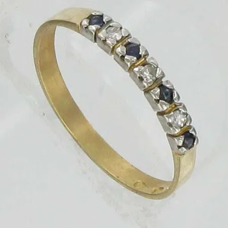 Kivisormus timanteilla 3xn.0.005ct, kaivertamaton, koko 16¼, 585br, paino 1,2g Vikt: 1,2 g