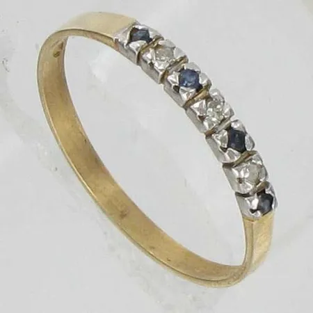 Kivisormus timanteilla 3xn.0.005ct, kaivertamaton, koko 17¾, 585br, paino 1,2g Vikt: 1,2 g