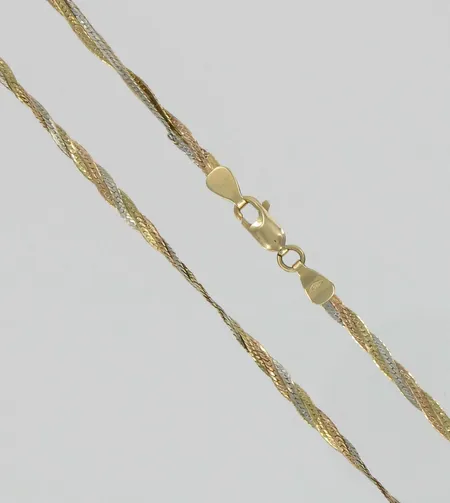 Kaulaketju, viallinen, pituus 43,0cm, 585, paino 3,9g Vikt: 3,9 g