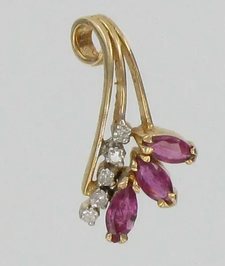 Kiviriipus timanteilla 5xn.0.02ct, korkeus 2,4cm, 585br, paino 2,2g Vikt: 2,2 g