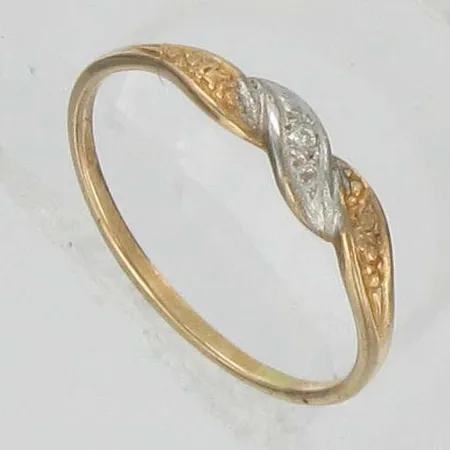 Timanttisormus 1xn.0.005ct, kaivertamaton, koko 16½, 585, paino 1,0g Vikt: 1   g