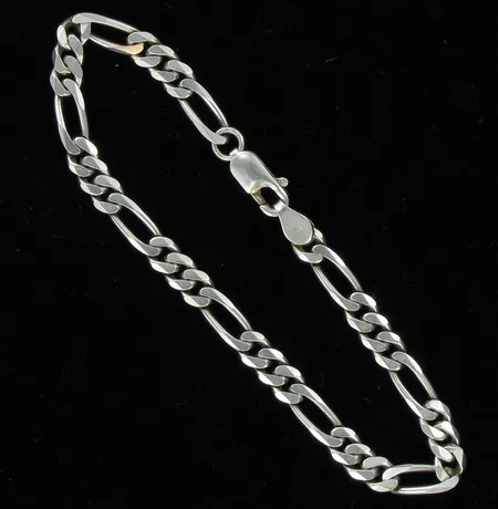 Figaroranneketju, pituus 18,0cm, 925, paino 7,0g Vikt: 7   g