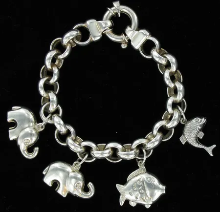 Maskottiranneketju, pituus 20,5cm, 925, paino 34,3g Vikt: 34,3 g
