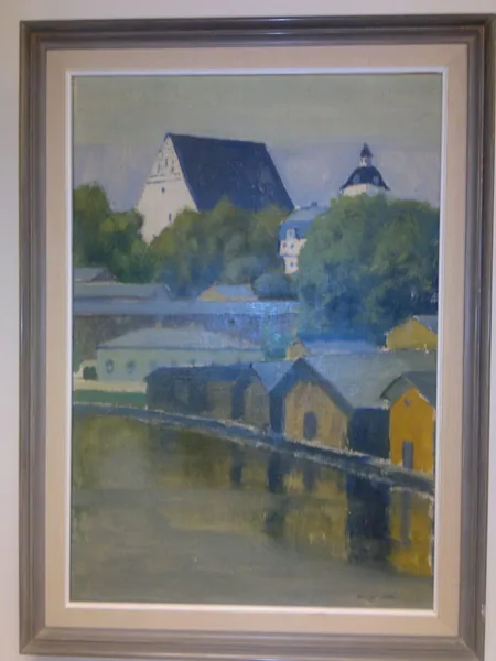 Öljyvärimaalaus, Maisema Porvoosta, koko 46x67cm, signeeraus Hugo Eho, maalaus irti kehyksistä
Ainoastaan nouto myymälästä!