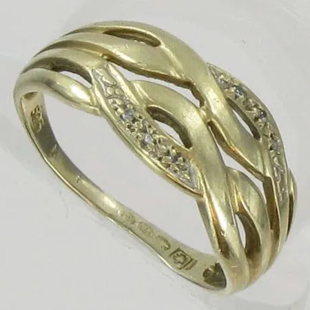 Timanttisormus 6xn.0.005ct, kaivertamaton, koko 18, 585, paino 2,5g Vikt: 2,5 g
