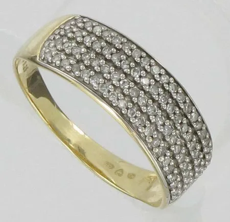 Timanttisormus 80xn.0.005ct, kaivertamaton, koko 19½, 585, paino 2,9g Vikt: 2,9 g
