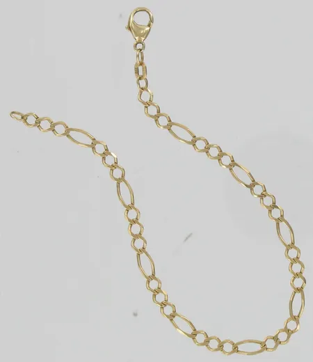 Figaro ranneketju, pituus 19,5cm, 585, paino 3,5g Vikt: 3,5 g