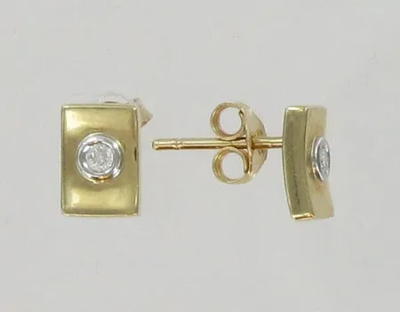 Timanttikorvakorut 2xn.0.03ct, 585vk, paino 1,5g Vikt: 1,5 g