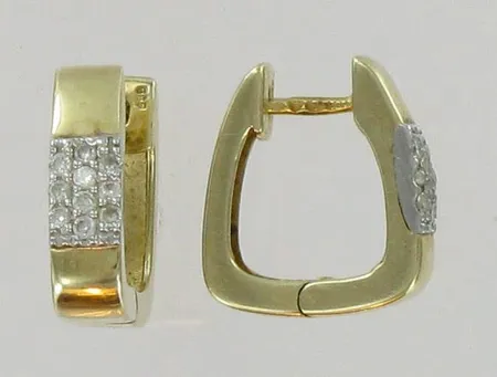 Timanttikorvakorut 19xn.0.005ct, 1 kivi puuttuu,  585, paino 4,1g Vikt: 4,1 g