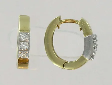 Timanttikorvakorut 6xn.0.01ct, 585, paino 3,4g Vikt: 3,4 g