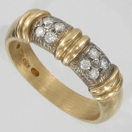 Timanttisormus 8xn.0.02ct, kaivertamaton, koko 16½, 585, paino 4,0g Vikt: 4   g