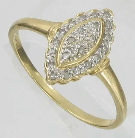 Timanttisormus 22xn.0.005ct, kaivertamaton, koko 18¼, 585, paino 2,1g Vikt: 2,1 g