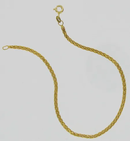 Ranneketju, pituus 19,5cm, 585, paino 1,2g Vikt: 1,2 g