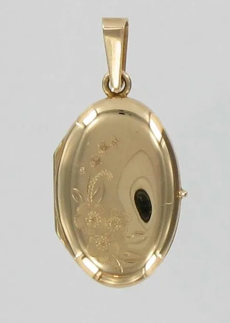 Medaljonki, kaivertamaton, 585, paino 1,8g Vikt: 1,8 g