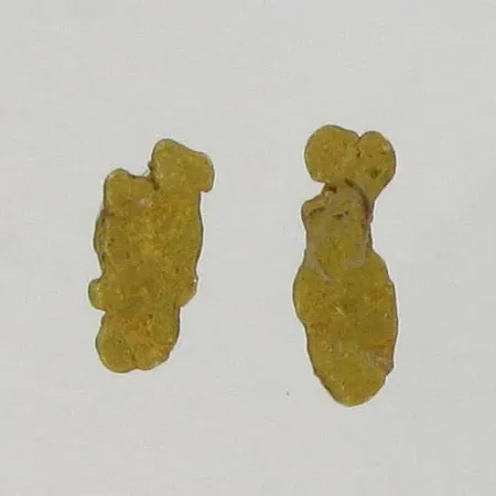 2 kultahippua, 750, paino 0,8g Vikt: 0,8 g