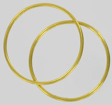 2 Rannerengasta, kaivertamattomia, Ø 5,5cm, 965, paino 15,2g Vikt: 15,2 g