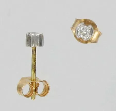 Timanttikorvakorut 2xn.0,06-0,07ct, 585, paino 1,1g Vikt: 1,1 g